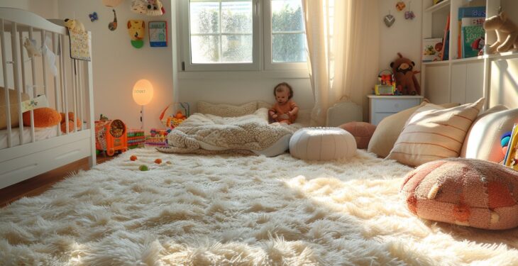 Les tapis shaggy, le revêtement de sol parfait pour les chambres d’enfants